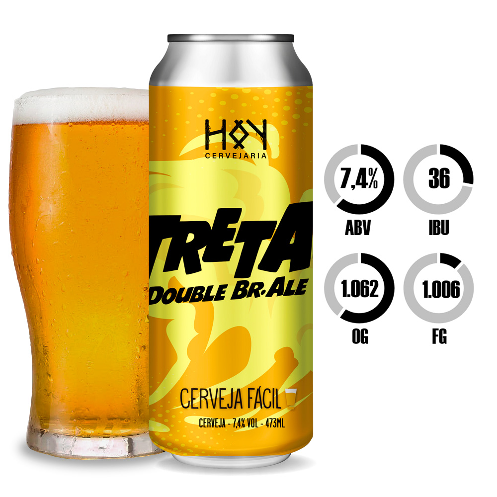 PACK 10 Cerveja TRETA! Double BR-ALE - 473ml (Frete Promo)